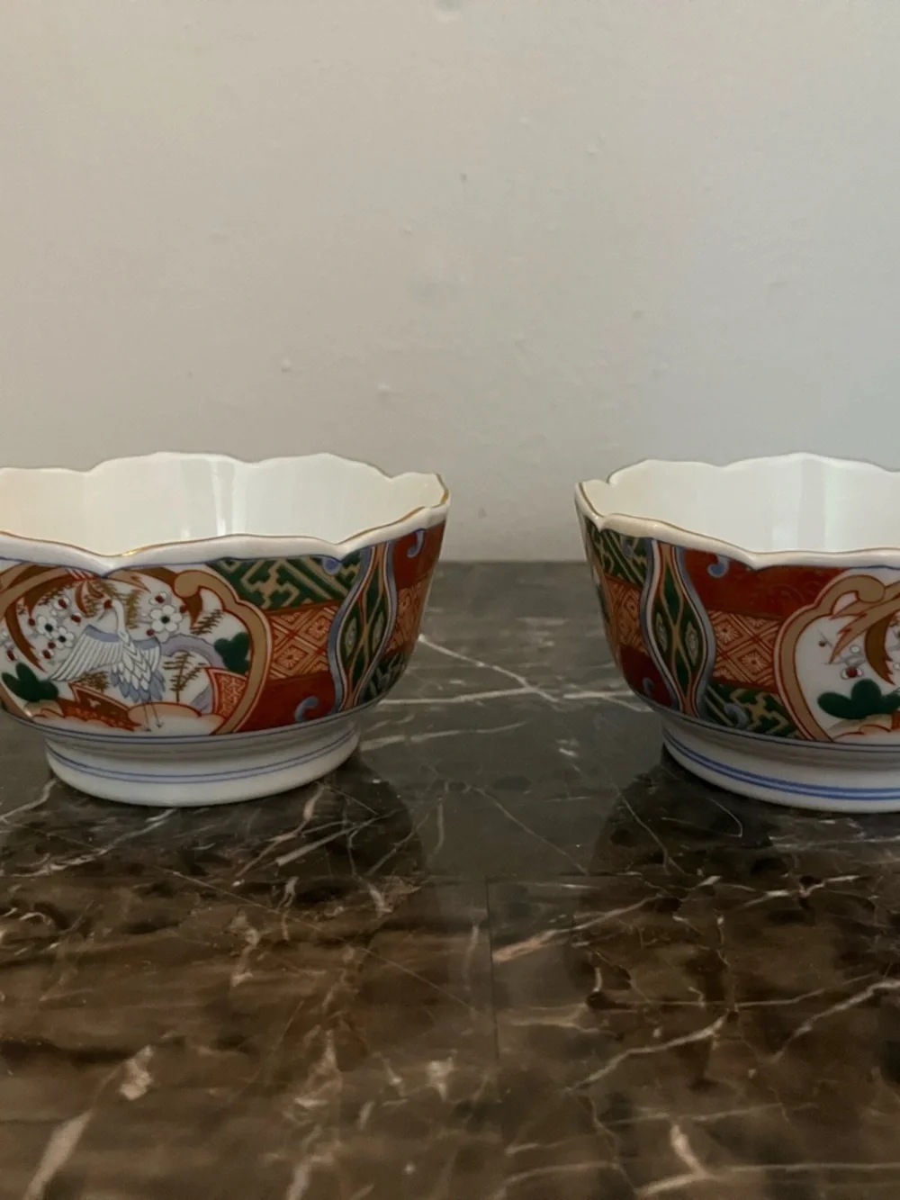Vintage Andrea by Sadek Porcelain Footed Bowls Set of 2